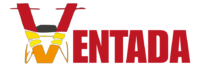 Logo Ventada avec un V stylisé en rouge et jaune